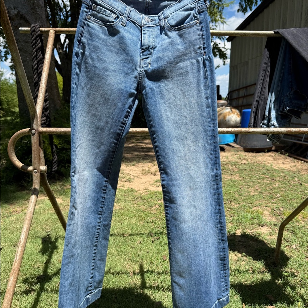 7 For All Mankind Light Blue Flare Jeans